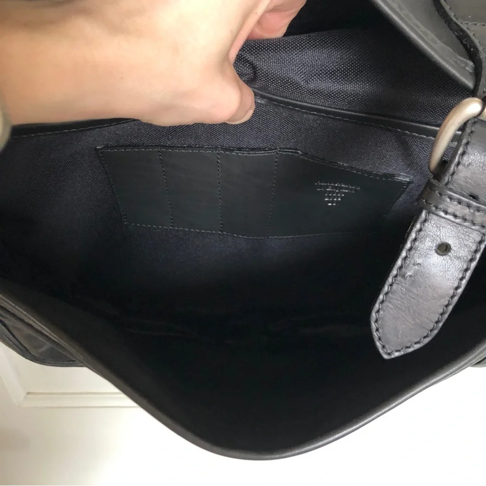 Vintage Handcrafted in ENGLAND Men’s Genuine Leather Bag/Briefcase Black